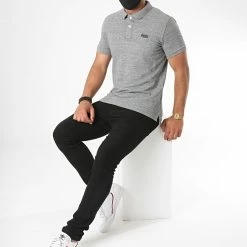 Bon marché 🌟 Polo Manches Courtes Classic Pique M1110031A Gris Chiné de Superdry 😀 -Superdry Soldes superdry 222914 M1110031A A3Z 20200624T093328 03