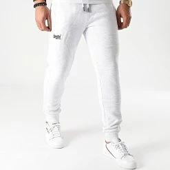 Le moins cher 🧨 Pantalon Jogging OL Classic M7010094A Gris Clair Chiné de Superdry ⭐