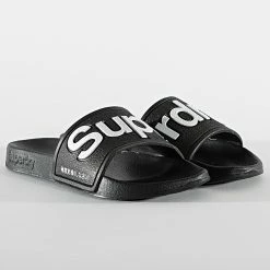 Meilleure vente ✔️ Claquettes Classic Pool Slide MF310008A Noir de Superdry 🌟