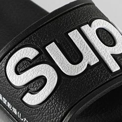 Meilleure vente ✔️ Claquettes Classic Pool Slide MF310008A Noir de Superdry 🌟 -Superdry Soldes superdry 253576 WF300008A 02A 20210305T133724 03