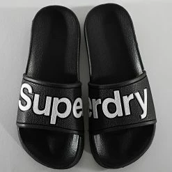 Meilleure vente ✔️ Claquettes Classic Pool Slide MF310008A Noir de Superdry 🌟 -Superdry Soldes superdry 253576 WF300008A 02A 20210305T133726 04