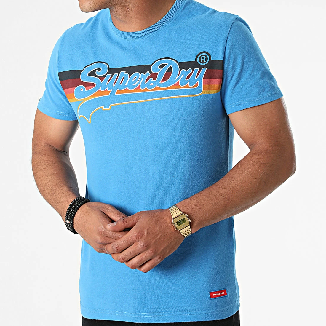 Le moins cher 🌟 Tee 👚 Shirt VL Cali Stripe M1011000A Bleu de Superdry 🧨 5 Le moins cher 🌟 Tee 👚 Shirt VL Cali Stripe M1011000A Bleu de Superdry 🧨 – Image 3