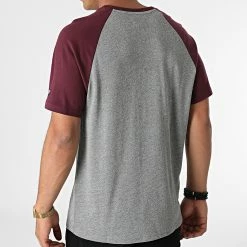 Vente flash 😍 Tee 👕 Shirt Vintage Logo AC Raglan M1011209A Gris Chiné Violet de Superdry ⭐ -Superdry Soldes superdry 276870 M1011209A QOG 20210805T162119 04