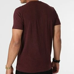 Le moins cher 😀 Tee 👚 Shirt Vintage Logo Embroidery M1011245A Bordeaux Chiné de Superdry 🥰 -Superdry Soldes superdry 276876 M1011245A 3ZA 20210805T161453 04