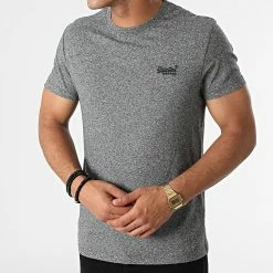 Nouveau 👏 Tee 👚 Shirt Vintage Logo Embroidery M1011245A Gris Chiné de Superdry 🎉 -Superdry Soldes superdry 276878 M1011245A 4AO 20210805T163728 03