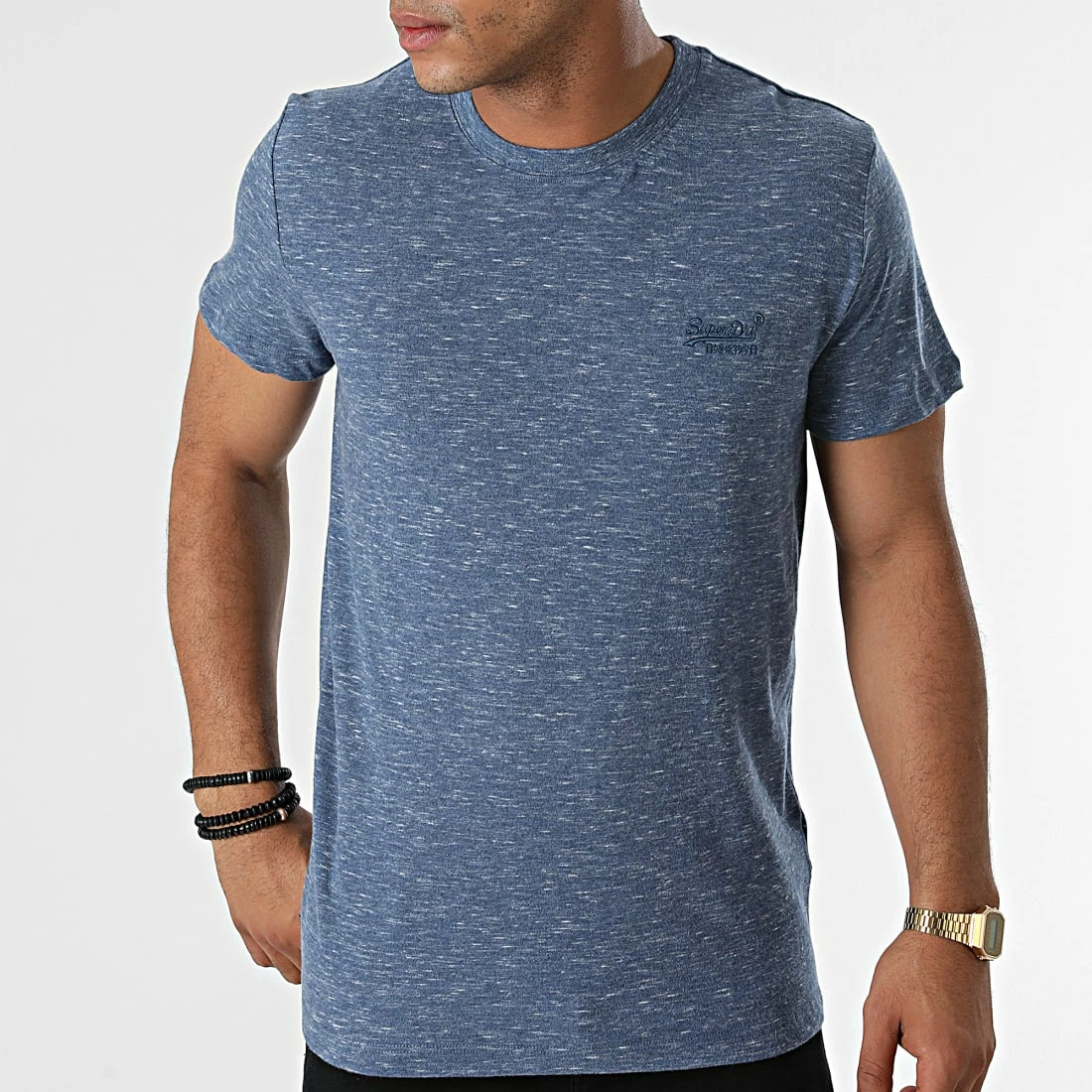 Remise 🎉 Tee 👕 Shirt Vintage Logo Embroidery M1011245A Bleu Chiné de Superdry 🎁 5 Remise 🎉 Tee 👕 Shirt Vintage Logo Embroidery M1011245A Bleu Chiné de Superdry 🎁 – Image 3