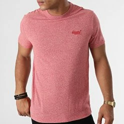 Acheter 🔔 Tee 👕 Shirt Vintage Logo Embroidery M1011245A Rouge Chiné de Superdry 😍 -Superdry Soldes superdry 276893 M1011245A 5XC 20210805T161712 03