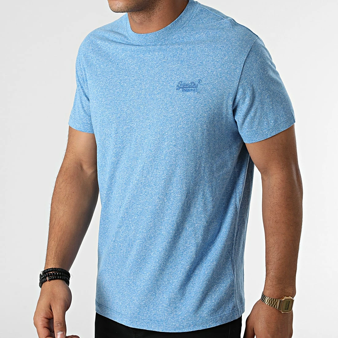 Meilleur prix 😀 Tee 👚 Shirt Vintage Logo Embroidery M1011245A Bleu Chiné de Superdry 😀 3 Meilleur prix 😀 Tee 👚 Shirt Vintage Logo Embroidery M1011245A Bleu Chiné de Superdry 😀