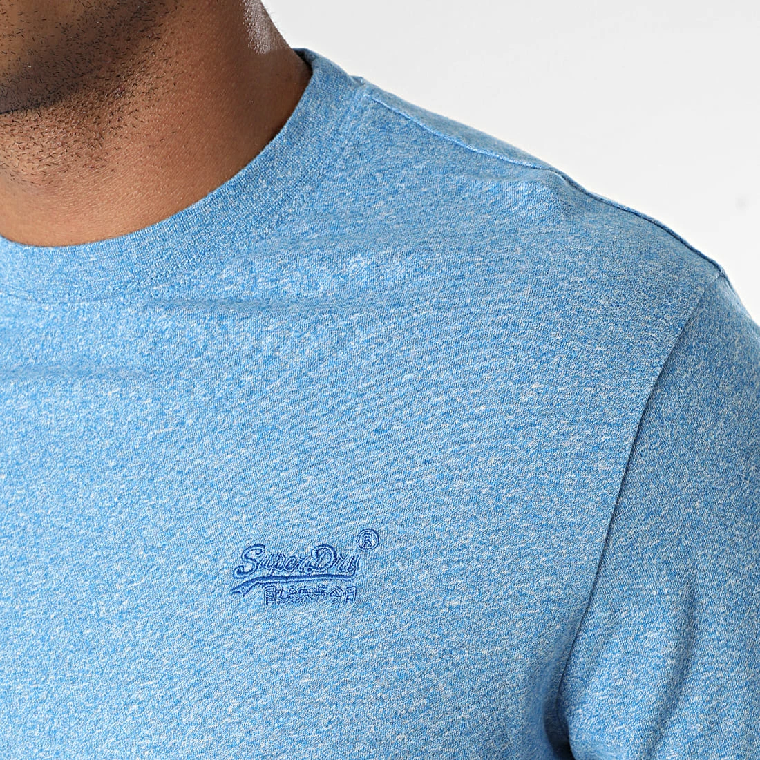 Meilleur prix 😀 Tee 👚 Shirt Vintage Logo Embroidery M1011245A Bleu Chiné de Superdry 😀 4 Meilleur prix 😀 Tee 👚 Shirt Vintage Logo Embroidery M1011245A Bleu Chiné de Superdry 😀 – Image 2