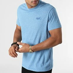 Meilleur prix 😀 Tee 👚 Shirt Vintage Logo Embroidery M1011245A Bleu Chiné de Superdry 😀 8 Meilleur prix 😀 Tee 👚 Shirt Vintage Logo Embroidery M1011245A Bleu Chiné de Superdry 😀 -Superdry Soldes superdry 276900 M1011245A 5XQ 20210805T161248 03