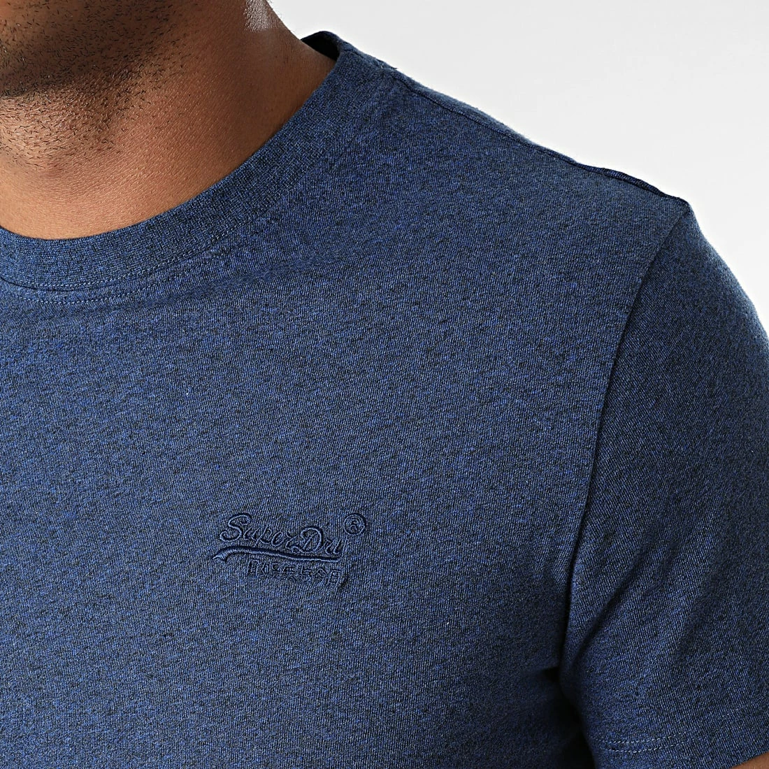 Top 10 😉 Tee 👕 Shirt Vintage Logo Embroidery M1011245A Bleu Marine Chiné de Superdry 😍 4 Top 10 😉 Tee 👕 Shirt Vintage Logo Embroidery M1011245A Bleu Marine Chiné de Superdry 😍 – Image 2