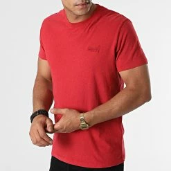 Sortie ⌛ Tee 👚 Shirt Vintage Logo Embroidery M1011245A Rouge de Superdry 👍 -Superdry Soldes superdry 276906 M1011245A 6CY 20210805T161605 03