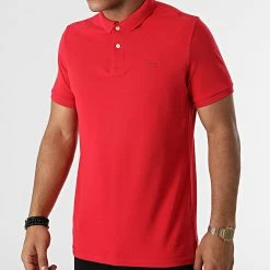 Nouveau 😉 Polo Manches Courtes Classic Pique M1110247A Rouge de Superdry 😍