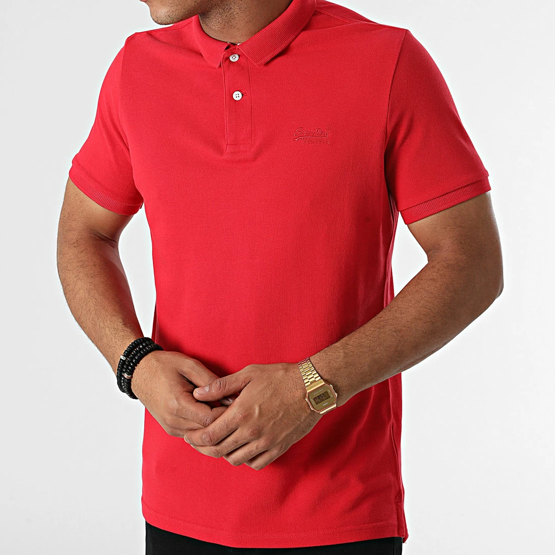 Nouveau 😉 Polo Manches Courtes Classic Pique M1110247A Rouge de Superdry 😍 5 Nouveau 😉 Polo Manches Courtes Classic Pique M1110247A Rouge de Superdry 😍 – Image 3