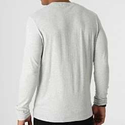 Tout neuf 😍 Tee 👚 Shirt Manches Longues Vintage Logo Embroidery M6010550A Gris Clair Chiné de Superdry 🤩 -Superdry Soldes superdry 276950 M6010550A 5WB 20210805T162032 04