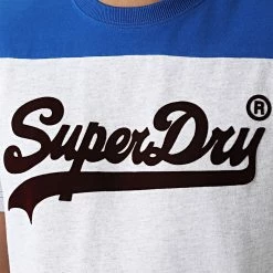 Top 10 🎁 Tee 👕 Shirt M1011256A Gris Chiné Bleu Roi de Superdry 👏 -Superdry Soldes superdry 277913 M1011256A 5WB 20210809T141030 02