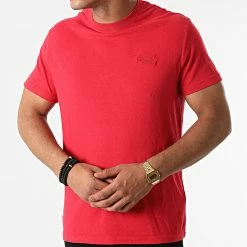 Acheter 🤩 Tee 👚 Shirt M1011256A Rouge de Superdry ⌛