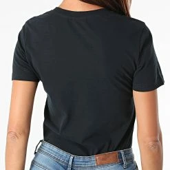 Nouveau 😀 Tee 👚 Shirt Femme Vintage Label Bleu Marine de Superdry ❤️ -Superdry Soldes superdry 279312 W1010255A 98T 20210827T124027 04