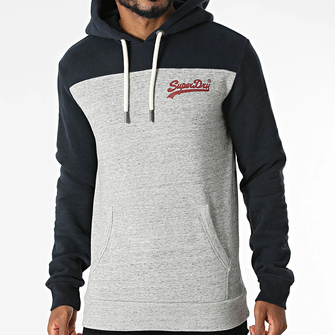 Vente flash ⭐ Sweat Capuche Vintage Logo AC Colourblock M2011550A Bleu Marine Gris Chiné de Superdry 🧨 3 Vente flash ⭐ Sweat Capuche Vintage Logo AC Colourblock M2011550A Bleu Marine Gris Chiné de Superdry 🧨