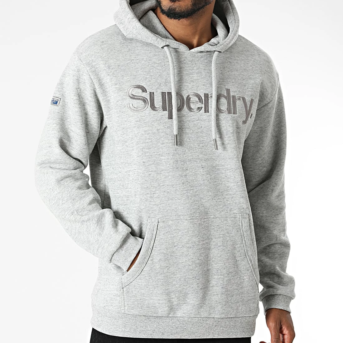 Vente flash 😍 Sweat Capuche Classic Source M2011417A Gris Chiné de Superdry 🥰 5 Vente flash 😍 Sweat Capuche Classic Source M2011417A Gris Chiné de Superdry 🥰 – Image 3