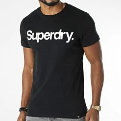 Meilleure affaire 🔔 Tee 👚 Shirt M1011355A Noir de Superdry 😍