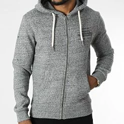 Meilleure vente 🎉 Sweat Zippé Capuche Script Style M2011451A Gris Chiné de Superdry 😍 -Superdry Soldes superdry 283841 M2011451A XJE 20210914T163534 03