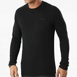 Nouveau 🌟 Tee 👕 Shirt Manches Longues Vintage Logo Embroidery M6010550A Noir de Superdry 👍