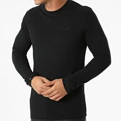 Nouveau 🌟 Tee 👕 Shirt Manches Longues Vintage Logo Embroidery M6010550A Noir de Superdry 👍 -Superdry Soldes superdry 284622 M6010550A 02A 20210917T161829 03