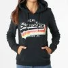 Offres 👍 Sweat Capuche Femme Vintage Label Bleu Marine de Superdry ❤️ -Superdry Soldes superdry 284884 W2010455A 98T 20210920T144408 03