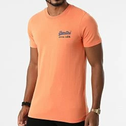 Budget ❤️ Tee 👕 Shirt Vintage Logo AC M1011143A Orange Clair de Superdry ✨