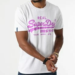 Bon marché ✨ Tee 👕 Shirt Vintage Logo AC M1011143A Blanc de Superdry ✔️ -Superdry Soldes superdry 285536 M1011143A 01C 20210923T164838 03