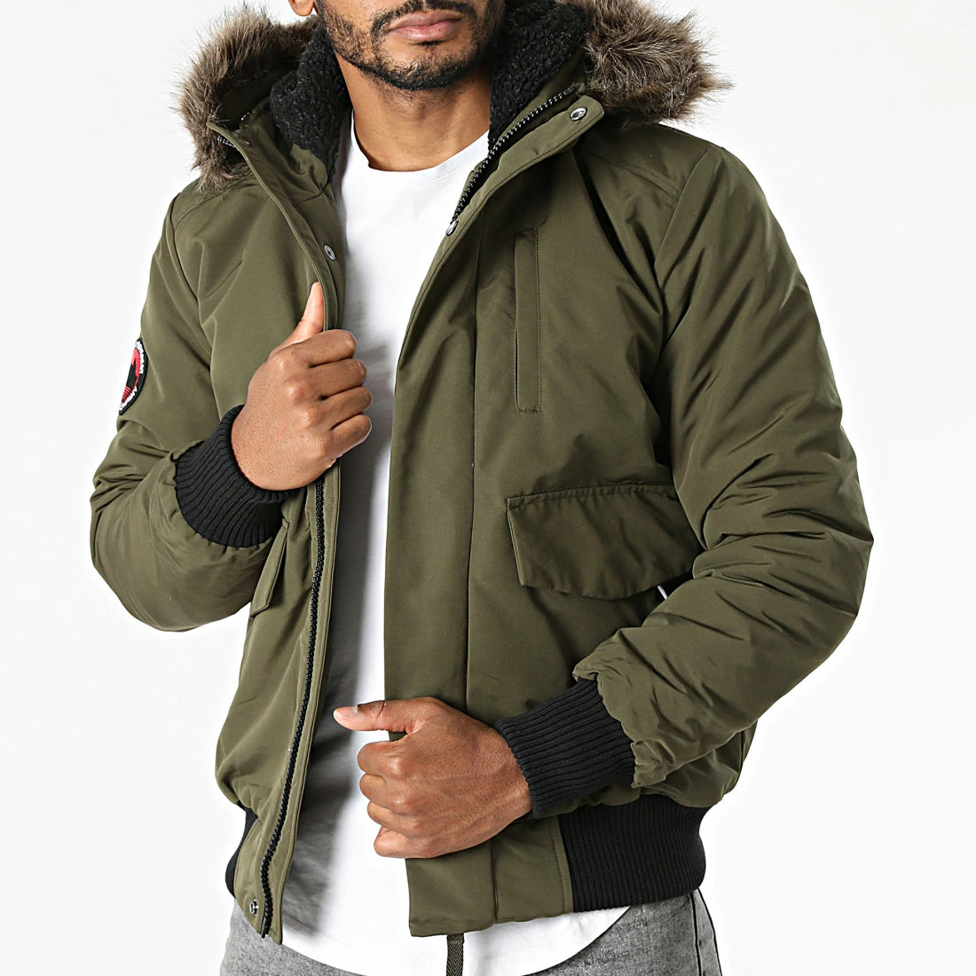 Acheter 😉 Bomber Capuche Fourrure Everest M5011113A Vert Kaki de Superdry ✨ 5 Acheter 😉 Bomber Capuche Fourrure Everest M5011113A Vert Kaki de Superdry ✨ – Image 3