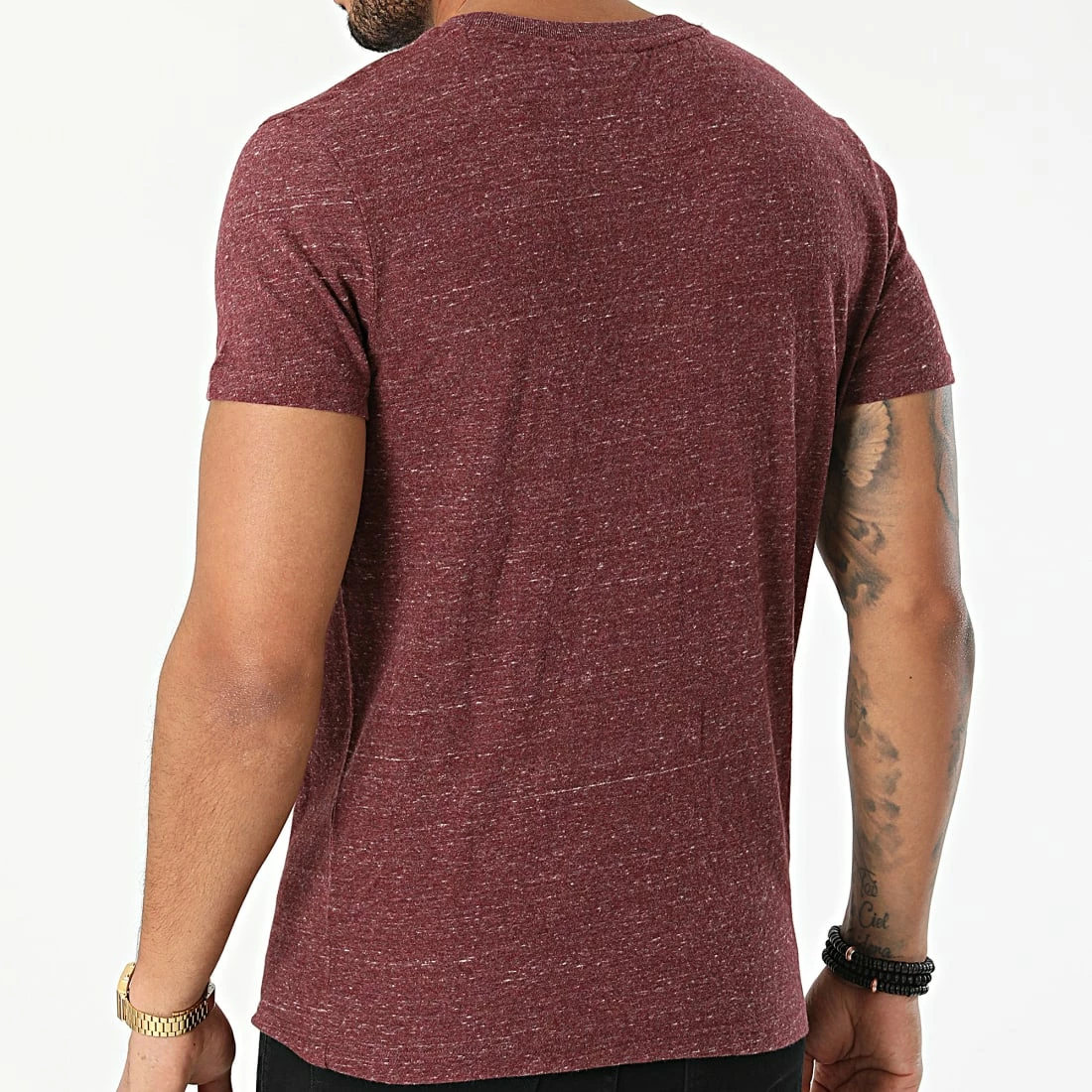 Meilleure affaire 🧨 Tee 👚 Shirt Vintage Logo Embroidery M1011245A Bordeaux Chiné de Superdry 🤩 6 Meilleure affaire 🧨 Tee 👚 Shirt Vintage Logo Embroidery M1011245A Bordeaux Chiné de Superdry 🤩 – Image 4