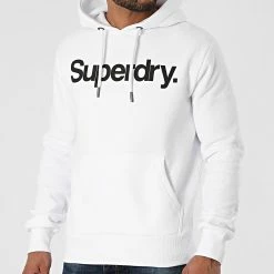 Bon marché ✨ Sweat Capuche M2011884A Blanc de Superdry 🎁