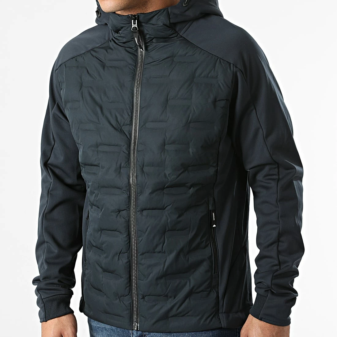 Remise 🎉 Veste Zippée Capuche Mountain Hybrid M2011454A Bleu Marine de Superdry 🔔 3 Remise 🎉 Veste Zippée Capuche Mountain Hybrid M2011454A Bleu Marine de Superdry 🔔