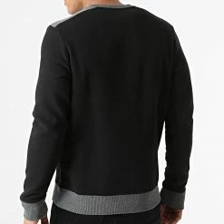 Grosses soldes 👍 Sweat Crewneck M2011551A Noir Gris Anthracite Chiné de Superdry 🔔 -Superdry Soldes superdry 291919 M2011551A 02A 20211118T145611 04