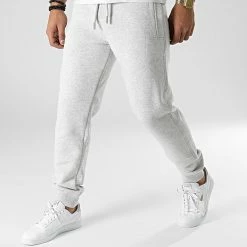 Meilleure affaire 😉 Pantalon Jogging Vintage Logo Embroidery M7010797A Gris Chiné de Superdry 😀