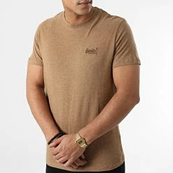 Meilleure affaire 🧨 Tee 👕 Shirt Vintage Logo Embroidery M1011245A Beige Chiné de Superdry 👍 -Superdry Soldes superdry 292250 M1011245A R6W 20211119T145612 03