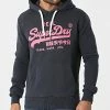 Promo ⌛ Sweat Capuche M2011394A Bleu Marine Rose de Superdry 😀