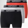 Tout neuf 💯 Lot De 3 Boxers Classic Noir Orange Gris Chiné de Superdry ⭐ -Superdry Soldes superdry 292862 M3110342A N2H 20220216T132522 01