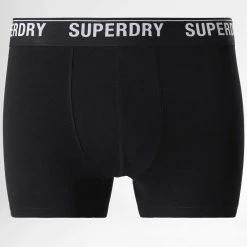 Tout neuf 💯 Lot De 3 Boxers Classic Noir Orange Gris Chiné de Superdry ⭐ -Superdry Soldes superdry 292862 M3110342A N2H 20220216T132523 02