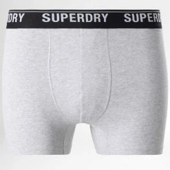 Tout neuf 💯 Lot De 3 Boxers Classic Noir Orange Gris Chiné de Superdry ⭐ -Superdry Soldes superdry 292862 M3110342A N2H 20220216T132524 03