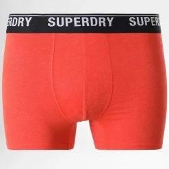 Tout neuf 💯 Lot De 3 Boxers Classic Noir Orange Gris Chiné de Superdry ⭐ -Superdry Soldes superdry 292862 M3110342A N2H 20220216T132525 04