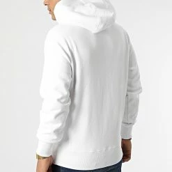 Meilleure vente ✔️ Sweat Capuche Code Micro Logo M2011743A Blanc de Superdry 🔥 -Superdry Soldes superdry 293109 M2011743A 01C 20211210T160730 04