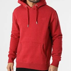 Tout neuf 🎉 Sweat Capuche Vintage Logo Embroidery 1399 Rouge de Superdry 😉