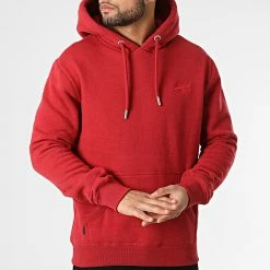 Tout neuf 🎉 Sweat Capuche Vintage Logo Embroidery 1399 Rouge de Superdry 😉 -Superdry Soldes superdry 294017 M2011399A OFL 20211206T114828 03