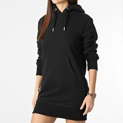 Meilleure affaire ❤️ Robe Sweat Capuche Femme Vintage Logo Embroidery W8011084A Noir de Superdry 🎁 -Superdry Soldes superdry 294018 W8011084A 02A 20211216T151340 03