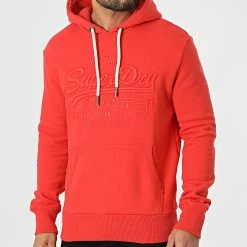 Vente flash 👏 Sweat Capuche M2011565A Orange de Superdry 🎉