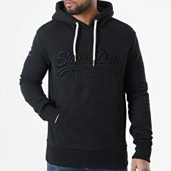 Coupon 🛒 Sweat Capuche Vintage Logo Tonal M2011565A Noir de Superdry ✔️ -Superdry Soldes superdry 296388 M2011565A 12A 20211229T163701 03
