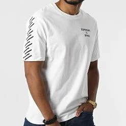 Promo 😉 Tee 👚 Shirt Code Core Sport M1011360A Blanc de Superdry 💯 -Superdry Soldes superdry 298300 M1011360A 01C 20220119T151410 03